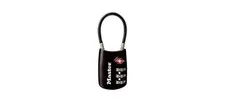 Luggage Lock, 1/8 in Dia Shackle, 1-1/2 in H Shackle, Steel Shackle, Metal Body,