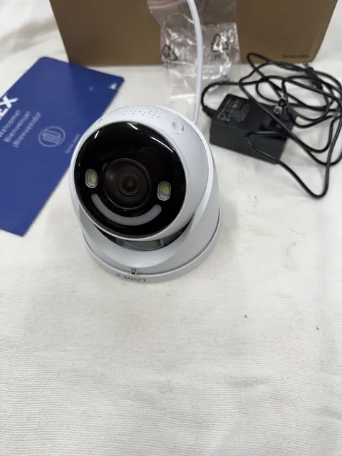 Lorex E896DD 4K PoE Dome Camera Smart Security Lighting 2-Way Audio White