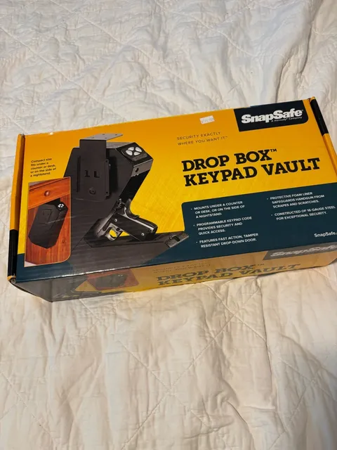 SnapSafe Drop Box Keypad Vault Compact Steel Digital Combo Safe, Black