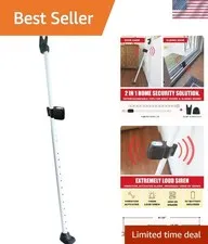 Rugged 2-in-1 Door Security Bar with 120dB Alarm – Protects Against Intrusions