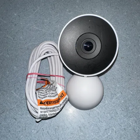 Google Nest Cam 2K Wired Indoor Security Camera w/ Two-way Audio, White (G1NRR)