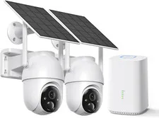 Solar Security Cameras Wireless Outdoor with Built-In Local Storage, No Subscrip