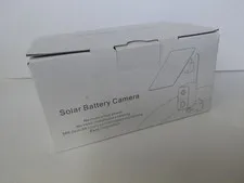 Solar powered camera black camara and solar panel (new opened box)