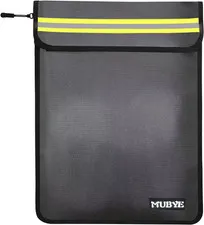 Fireproof Waterproof Money Document Bag - 15"X 11" Safe Zipper Bags with Reflect