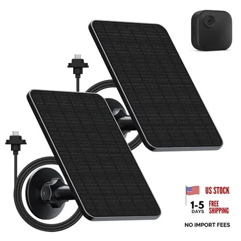 Solar Panel for Blink Camera Outdoor,Outdoor Security Camera - 2 Pack