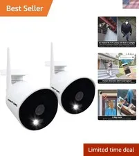 AC Powered 1080p HD Wi-Fi  Indoor/Outdoor Camera with 100 ft. of Night Vision...