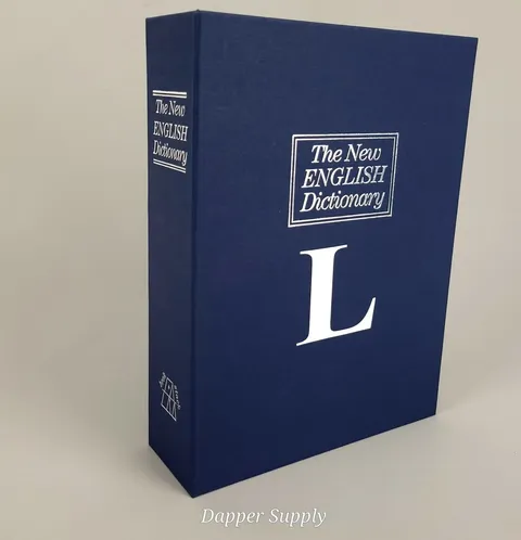 Book Safe Key Lock The New English Dictionary 10 3/8" x 7 3/4" x 2 1/2"