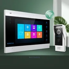 HOMSECUR 7" Wired WIFI Video Door Entry Security Intercom with Memory Monitor