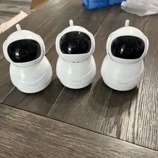 Lot of 3 Victure Indoor Security Cameras. PC530 Model. No Cords. See Description