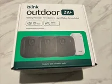 NEW 3 PACK Blink Outdoor 2K+ Wireless Security BLACK CAMERAS W/ SYNC CORE MODULE