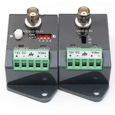 ANHAN Active Video balun UTP 0.25 inches (6.35 mm) diameter, Black