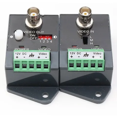 ANHAN Active Video balun UTP 0.25 inches (6.35 mm) diameter, Black