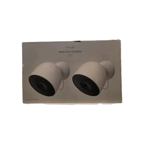 Google Nest Outdoor Smart Security Camera (Wired, 2nd Gen) 2-Pack - Snow
