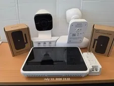 Vivint Smart Hub Panel, 2 Outdoor Camera Pro Gen 2, and 2 Spotlight Pro ODL100