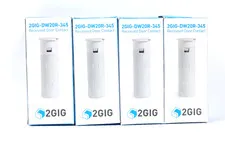 4x 2GIG DW20R-345 Wireless Recessed Door Contacts with Battery w384