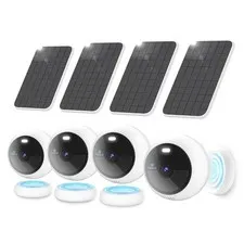 Solar Security Cameras Wireless Outdoor, 1080P Battery Powered Magnetic Outdo...