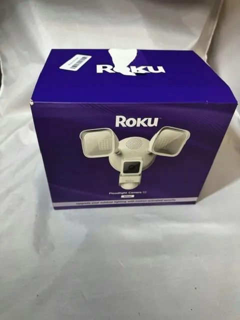 Roku Wired Floodlight Camera 1080p HD Outdoor Security Camera - Open Box