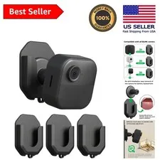Sleek Black 3 Pack Wall Mounts for Blink Cameras - No Drill, Wire Management
