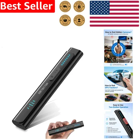 6-in-1 Hidden Camera Detector Bug GPS Tracker for Hotel Travel Privacy