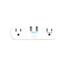 Smartvoice 4-In-1 Dual Wall Plug, Offline 30+ Voice Control Commands, No APP, No