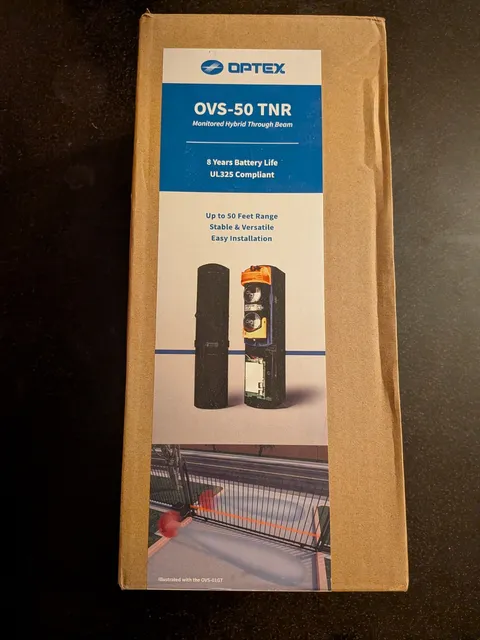 Optex OVS-50TNR Photoelectric Beam Outdoor Sensor Wireless IR 50ft Battery