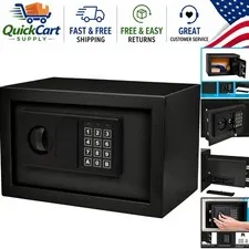 Sturdy Electronic Safe for Home & Office - 5.3 Cubic Feet Capacity, Black