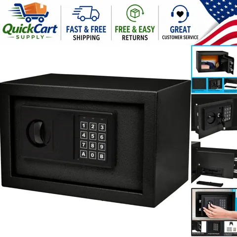 Sturdy Electronic Safe for Home & Office - 5.3 Cubic Feet Capacity, Black