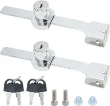 2 Pack Sliding Glass Door Lock Showcase  Size: 5.56 inch / 141mm