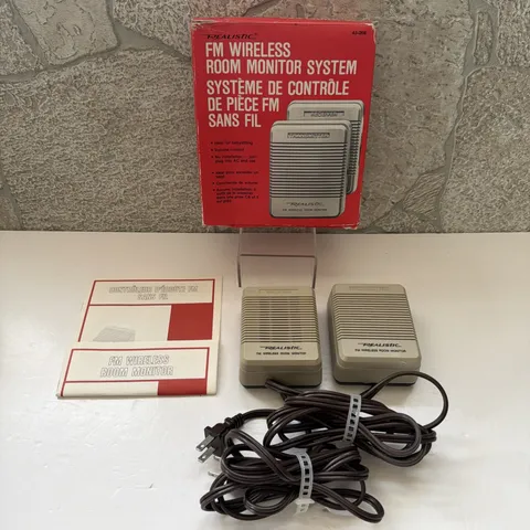 Vtg Realistic FM Wireless Room Monitor System No. 43-208 Tandy Manual Tested