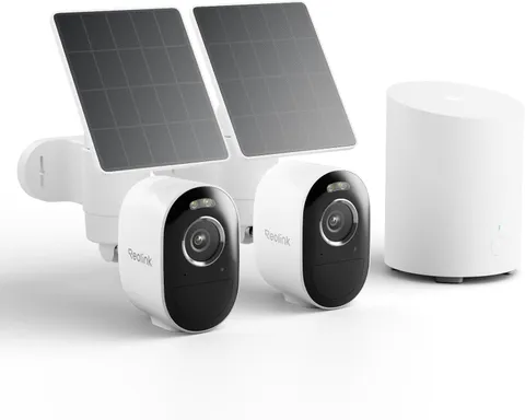 REOLINK Home Hub Mini with 2X Argus 3 Pro+Solar Panel, Solar Security Cameras Wi