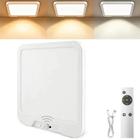 OSIDEN Rechargeable Motion Sensor Ceiling Light Wireless Magnetic White