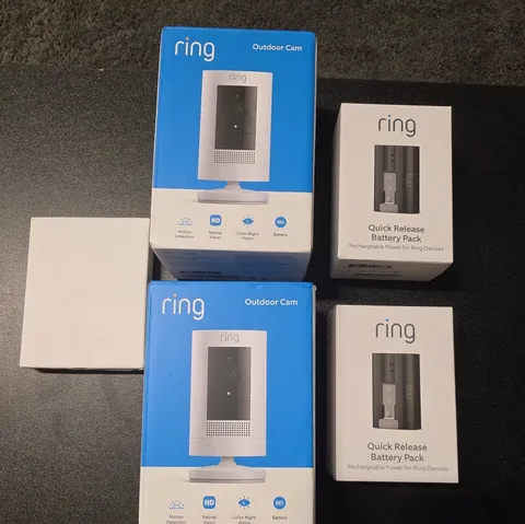 Ring Stick Up Camera Battery – White – 1080p HDR Night Vision, 3D Motion X2