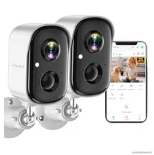 Wireless Security Camera 2K Battery Powered Outdoor Indoor AI Motion Detection