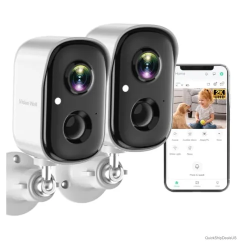 Wireless Security Camera 2K Battery Powered Outdoor Indoor AI Motion Detection
