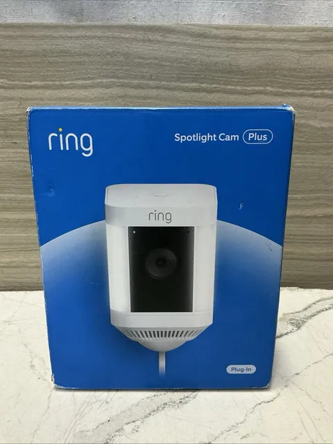 Ring Spotlight Cam Plus Plug-In Smart Security Camera White - NEW SEALED