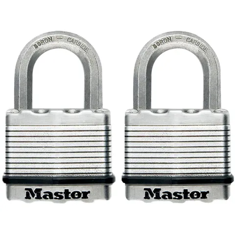 Master Lock M5EURT Excell™ Laminated Steel 50mm Lock - 25mm Ka X 2