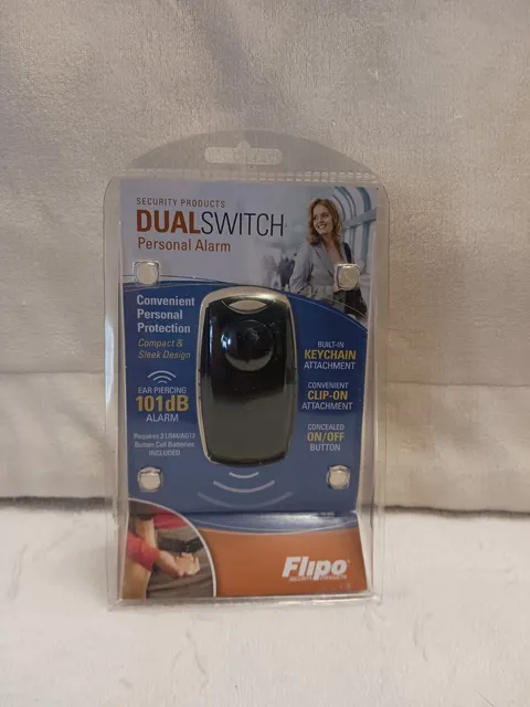 Flipo Dual Switch Personal Alarm 101dB AlertOthersForYourSafety SealedNew