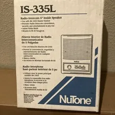 NuTone IS-335L RADIO-INTERCOM 5" Inside Speaker Adobe White New Sealed
