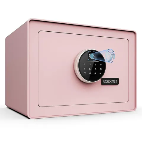 Luxury Jewelry Safe with Fingerprint&Keypad Lock, Document Safe Box with Soft...