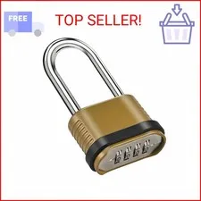 4 Digit Heavy Duty Combination Lock - 105mm Long Shackle Weatherproof Combinatio