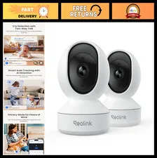 Home Security Camera System 2 Pack, Smart Human & Pet Detection, Indoor/Outdoor