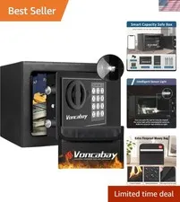 Portable Alloy Steel Money Safe with Digital Keypad: Fireproof & Water Resistant
