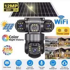 Solar Battery Powered Wireless WiFi Home Security Camera System Outdoor Pan/Tilt