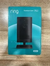 Ring Outdoor Cam Plus Battery 2K HD Smart Security Camera Black