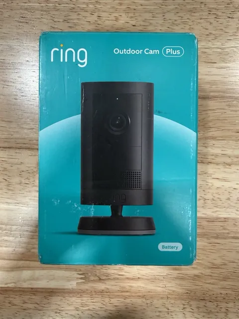 Ring Outdoor Cam Plus Battery 2K HD Smart Security Camera Black