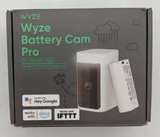 Wyze Battery Cam Pro Wireless Smart Security Camera 2K HDR | White