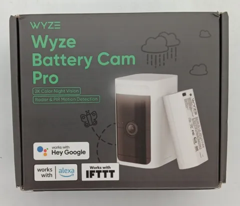 Wyze Battery Cam Pro Wireless Smart Security Camera 2K HDR | White
