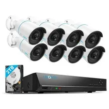 Reolink 5MP PoE Security Camera System 8CH NVR RLN8-410 2TB Smart Detection