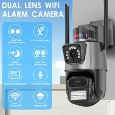 4MP Dual Lens 1080P WiFi IP Camera Wireless Outdoor CCTV PTZ Home Security Cam