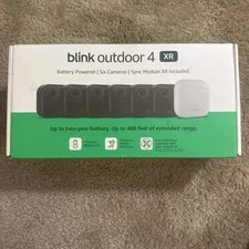Blink Outdoor 4 XR , 6  Camera System w/Sync Module Included - New Sealed